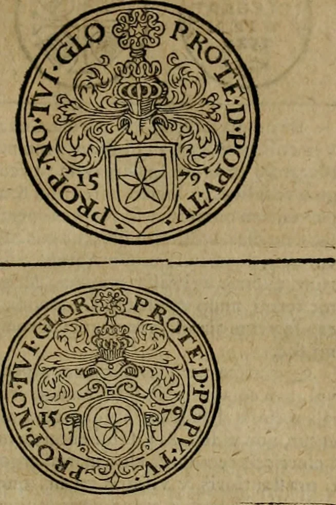 An illustration from De monetis, et re nvmaria, libri dvo... His accesservnt tractatuvs varii ... necnon consilia ... tam veterum quàm neotericorum authorum, qui de monetis ... scripserunt .., 1591, leaf 84
