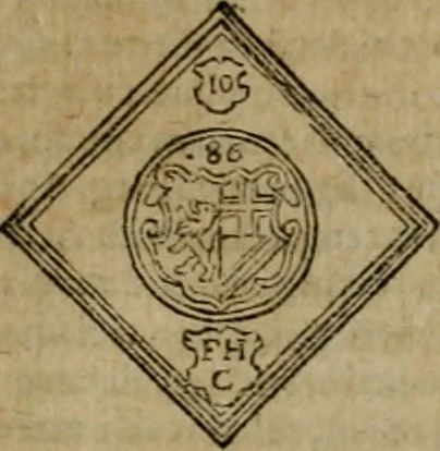 An illustration from De monetis, et re nvmaria, libri dvo... His accesservnt tractatuvs varii ... necnon consilia ... tam veterum quàm neotericorum authorum, qui de monetis ... scripserunt .., 1591, leaf 86