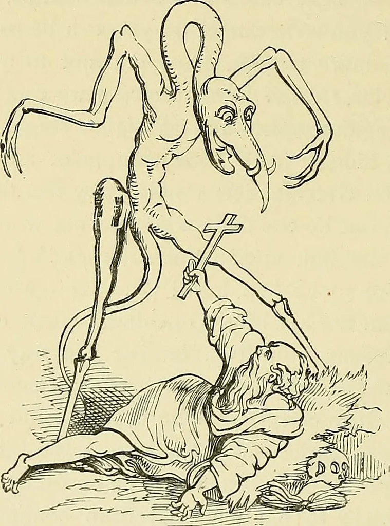 An illustration from Demonology and devil-lore, 1879, leaf 75