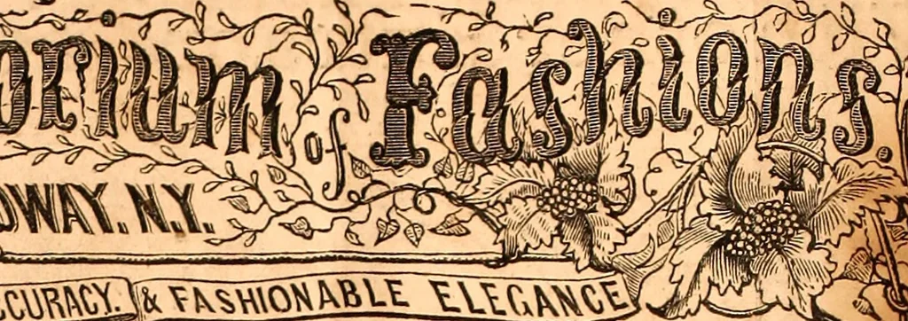 An illustration from Demorest's illustrated monthly and Mme Demorest's mirror of fashions, 1865 April, 1865, leaf 1
