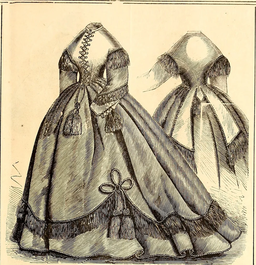 An illustration from Demorest's illustrated monthly and Mme Demorest's mirror of fashions, 1865 April, 1865, leaf 10