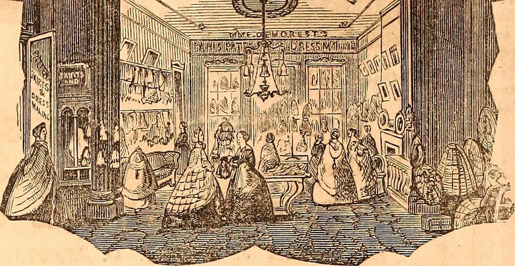 An illustration from Demorest's illustrated monthly and Mme Demorest's mirror of fashions, 1865 April, 1865, leaf 27