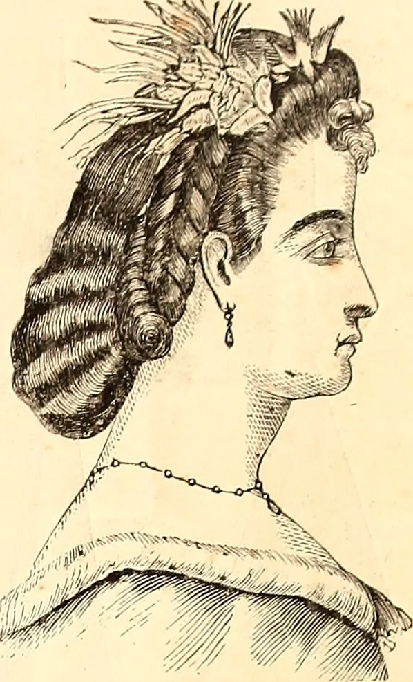 An illustration from Demorest's illustrated monthly and Mme Demorest's mirror of fashions, 1865 April, 1865, leaf 8