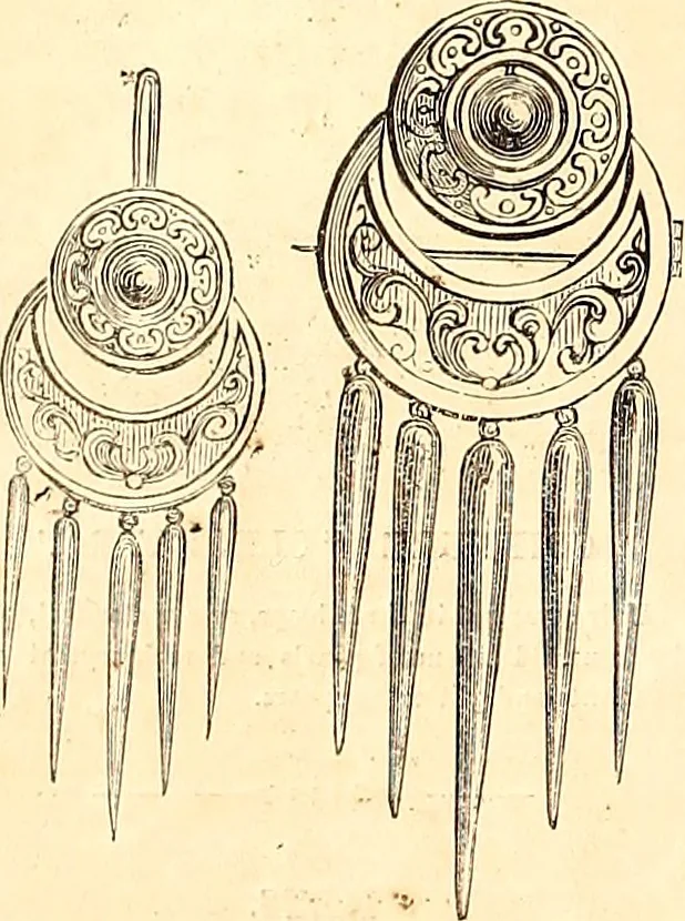 An illustration from Demorest's illustrated monthly and Mme Demorest's mirror of fashions, 1865 April, 1865, leaf 9