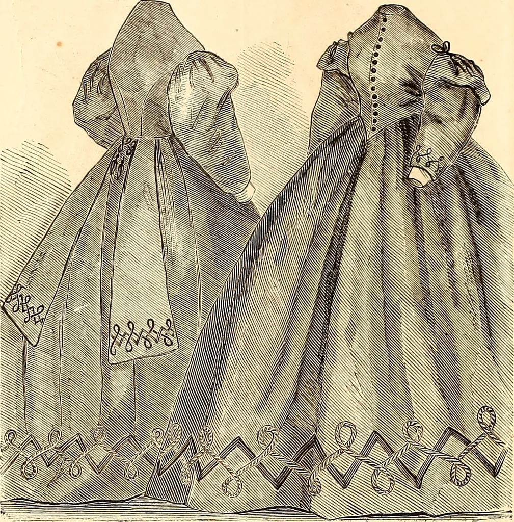 An illustration from Demorest's illustrated monthly and Mme Demorest's mirror of fashions, 1865 April, 1865, leaf 9