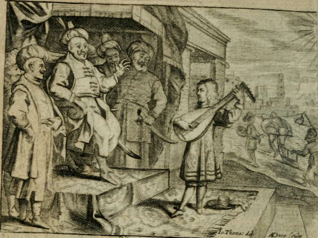 An illustration from Den alderheijlichsten naem voor een nieu-jaer-gift geschoncken aen de ionckheyt, gehoude, weduwen, geestelyke, 1647, leaf 151