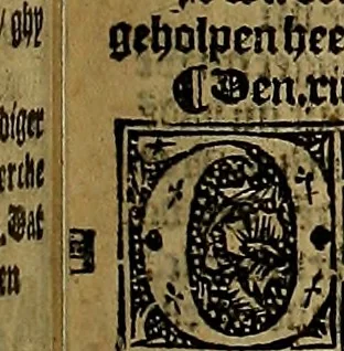 An illustration from Den Bibel, met grooter neersticheyt gecorrigeert : eñ op die canten gheset den ouderdom der werelt : ende hoe lange die gheschiedenissen ende historien der Bibelen elck int zijn voor Christus gheboorte gheweest zijn : ende daer bi vergadert wt fasciculus temporum, ende wt dye cronike va alder werelt, die principael historie der machtiger heydenscher conincrijcke, daer die heylige scrift oock dickwils af vermaent, tot een claerder verstant der Bibelscher historien : ende oock een onderscheyt der tijden te hebben, 1535, leaf 352