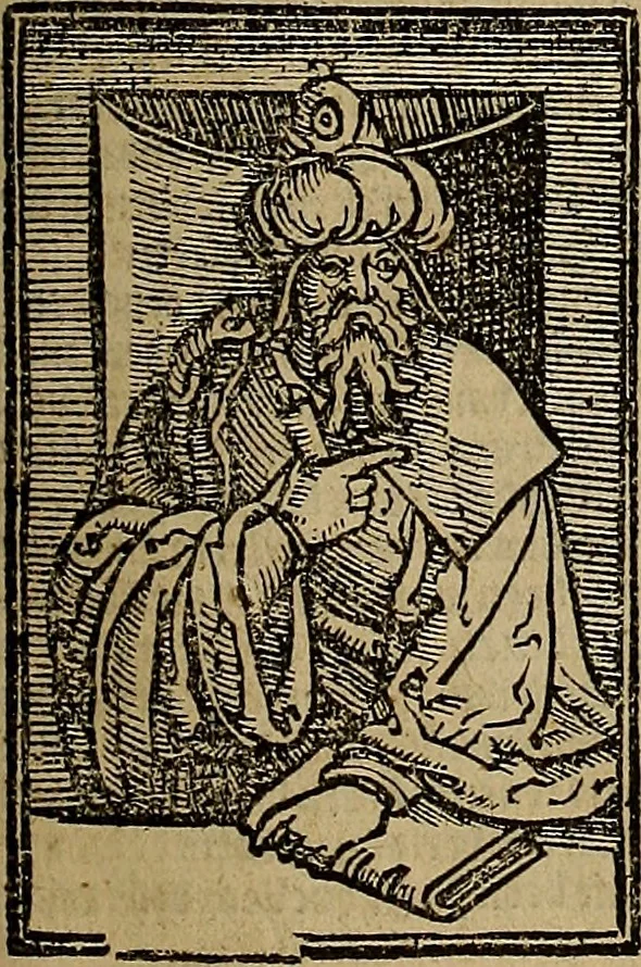 An illustration from Den Bibel, met grooter neersticheyt gecorrigeert : eñ op die canten gheset den ouderdom der werelt : ende hoe lange die gheschiedenissen ende historien der Bibelen elck int zijn voor Christus gheboorte gheweest zijn : ende daer bi vergadert wt fasciculus temporum, ende wt dye cronike va alder werelt, die principael historie der machtiger heydenscher conincrijcke, daer die heylige scrift oock dickwils af vermaent, tot een claerder verstant der Bibelscher historien : ende oock een onderscheyt der tijden te hebben, 1535, leaf 538