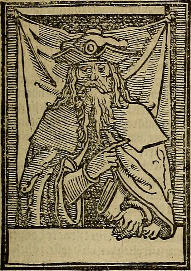 An illustration from Den Bibel, met grooter neersticheyt gecorrigeert : eñ op die canten gheset den ouderdom der werelt : ende hoe lange die gheschiedenissen ende historien der Bibelen elck int zijn voor Christus gheboorte gheweest zijn : ende daer bi vergadert wt fasciculus temporum, ende wt dye cronike va alder werelt, die principael historie der machtiger heydenscher conincrijcke, daer die heylige scrift oock dickwils af vermaent, tot een claerder verstant der Bibelscher historien : ende oock een onderscheyt der tijden te hebben, 1535, leaf 568
