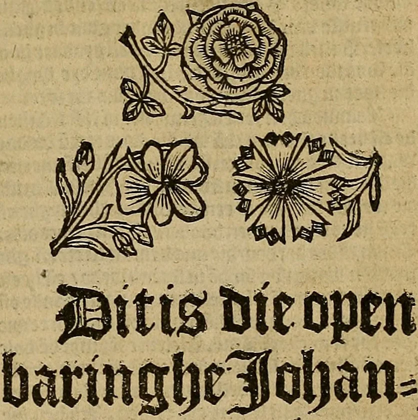 An illustration from Den Bibel, met grooter neersticheyt gecorrigeert : eñ op die canten gheset den ouderdom der werelt : ende hoe lange die gheschiedenissen ende historien der Bibelen elck int zijn voor Christus gheboorte gheweest zijn : ende daer bi vergadert wt fasciculus temporum, ende wt dye cronike va alder werelt, die principael historie der machtiger heydenscher conincrijcke, daer die heylige scrift oock dickwils af vermaent, tot een claerder verstant der Bibelscher historien : ende oock een onderscheyt der tijden te hebben, 1535, leaf 872