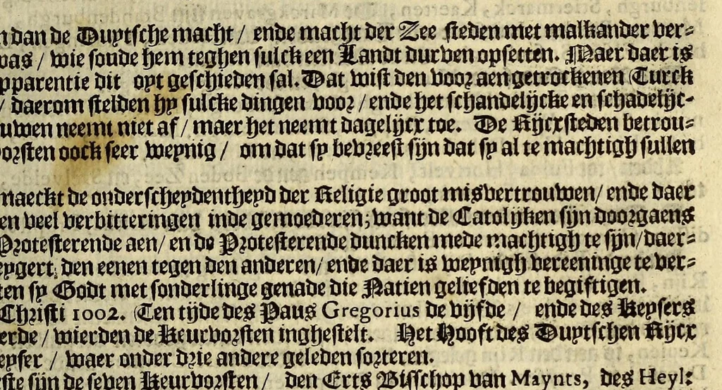 An illustration from De nieuwe bereysde wereldt ofte een korte en bondige beschryvinghe van alle landen en coningrijcken van dien. : Waer inne yder bysonderlijck zijn manieren van leven, religien, huyschoudinge en vrucktbaerheyt haerder landen werden aengewesen : mitsgaders aller pausen, keysers, konigen en vorsten successie, begin en eynde., 1662, leaf 39