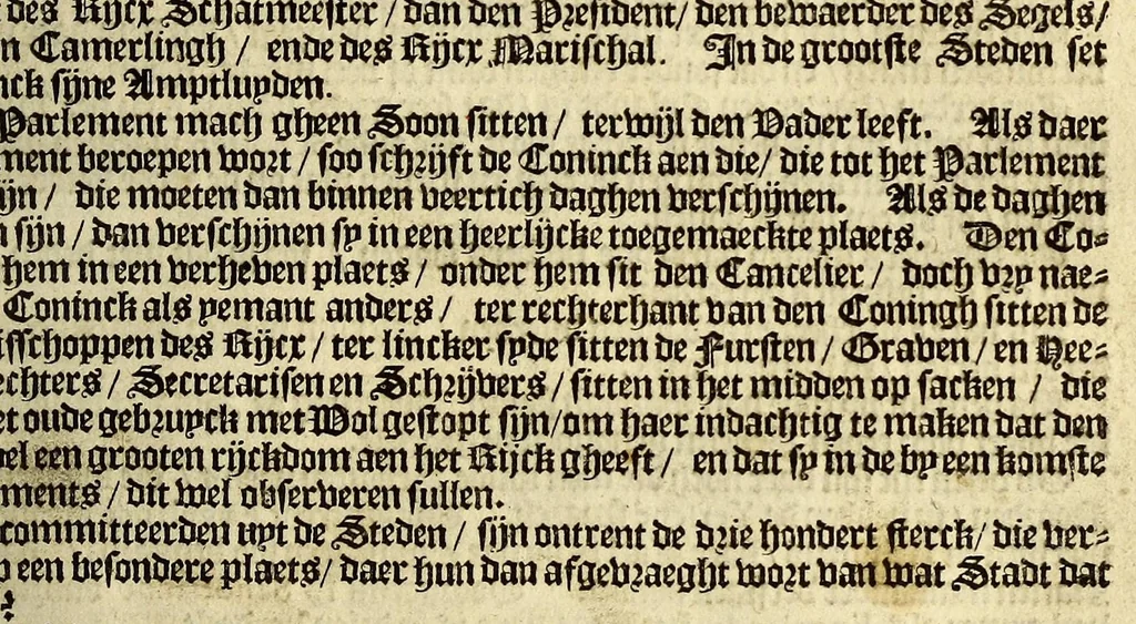 An illustration from De nieuwe bereysde wereldt ofte een korte en bondige beschryvinghe van alle landen en coningrijcken van dien. : Waer inne yder bysonderlijck zijn manieren van leven, religien, huyschoudinge en vrucktbaerheyt haerder landen werden aengewesen : mitsgaders aller pausen, keysers, konigen en vorsten successie, begin en eynde., 1662, leaf 85