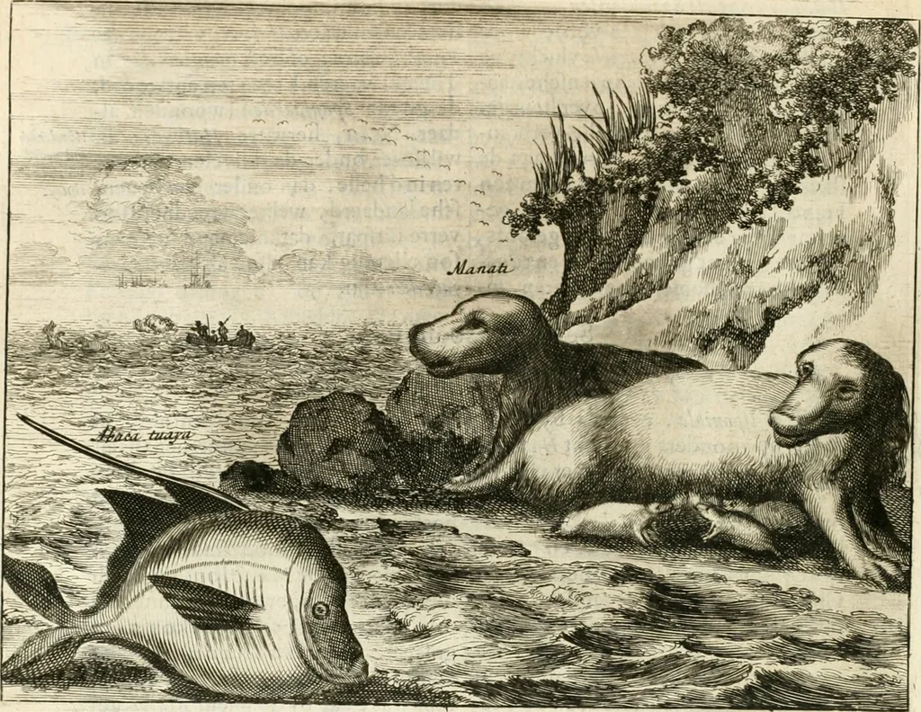 An illustration from De nieuwe en onbekende weereld, of, Beschryving van America en 't zuid-land : vervaetende d'oorsprong der Americaenen en zuid-landers, gedenkwaerdige togten derwaerds, gelegendheid der vaste kusten, eilanden, steden, sterkten, dorpen, tempels, bergen, fonteinen, stroomen, huisen, de natuur van beesten, boomen, planten en vreemde gewasschen, Gods-dienst en zeden, wonderlijke voorvallen, vereeuwde en nieuwe oorlogen: verciert met af-beeldsels na 't leven in America gemaekt,, 1671, leaf 197
