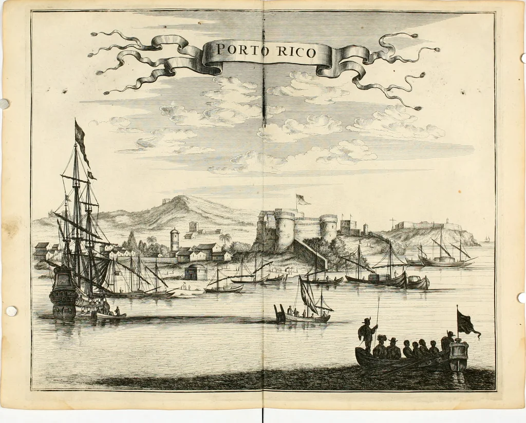 An illustration from De nieuwe en onbekende weereld, of, Beschryving van America en 't zuid-land : vervaetende d'oorsprong der Americaenen en zuid-landers, gedenkwaerdige togten derwaerds, gelegendheid der vaste kusten, eilanden, steden, sterkten, dorpen, tempels, bergen, fonteinen, stroomen, huisen, de natuur van beesten, boomen, planten en vreemde gewasschen, Gods-dienst en zeden, wonderlijke voorvallen, vereeuwde en nieuwe oorlogen: verciert met af-beeldsels na 't leven in America gemaekt,, 1671, leaf 209