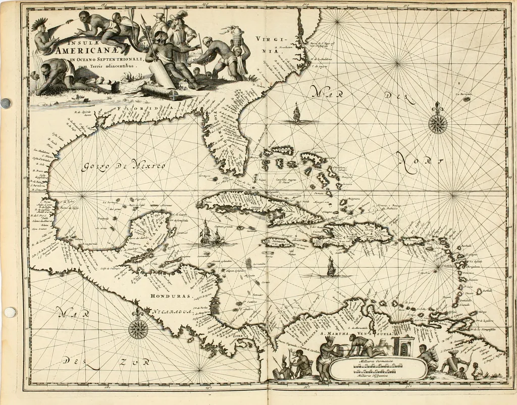 An illustration from De nieuwe en onbekende weereld, of, Beschryving van America en 't zuid-land : vervaetende d'oorsprong der Americaenen en zuid-landers, gedenkwaerdige togten derwaerds, gelegendheid der vaste kusten, eilanden, steden, sterkten, dorpen, tempels, bergen, fonteinen, stroomen, huisen, de natuur van beesten, boomen, planten en vreemde gewasschen, Gods-dienst en zeden, wonderlijke voorvallen, vereeuwde en nieuwe oorlogen: verciert met af-beeldsels na 't leven in America gemaekt,, 1671, leaf 219