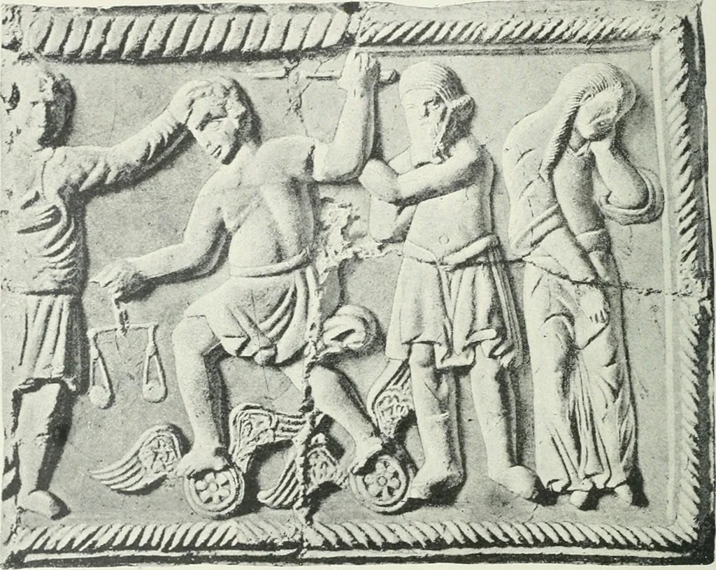 An illustration from Denkmäler des klassischen Altertums, zur Erläuterung des Lebens der Griechen und Römer in Religion, Kunst und Sitte, 1887, leaf 10