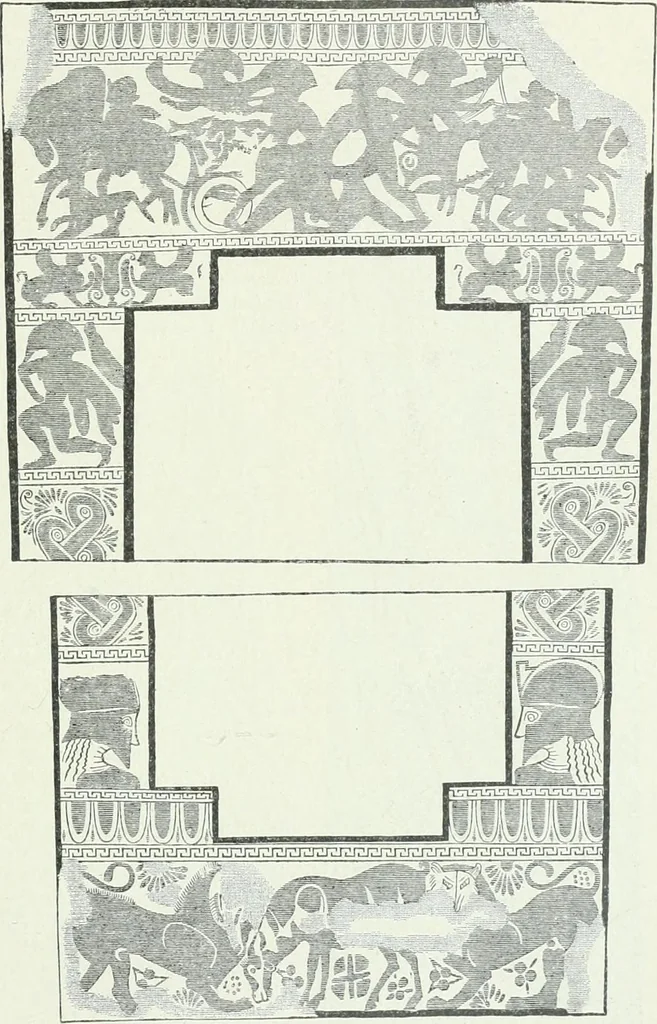 An illustration from Denkmäler des klassischen Altertums, zur Erläuterung des Lebens der Griechen und Römer in Religion, Kunst und Sitte, 1887, leaf 105