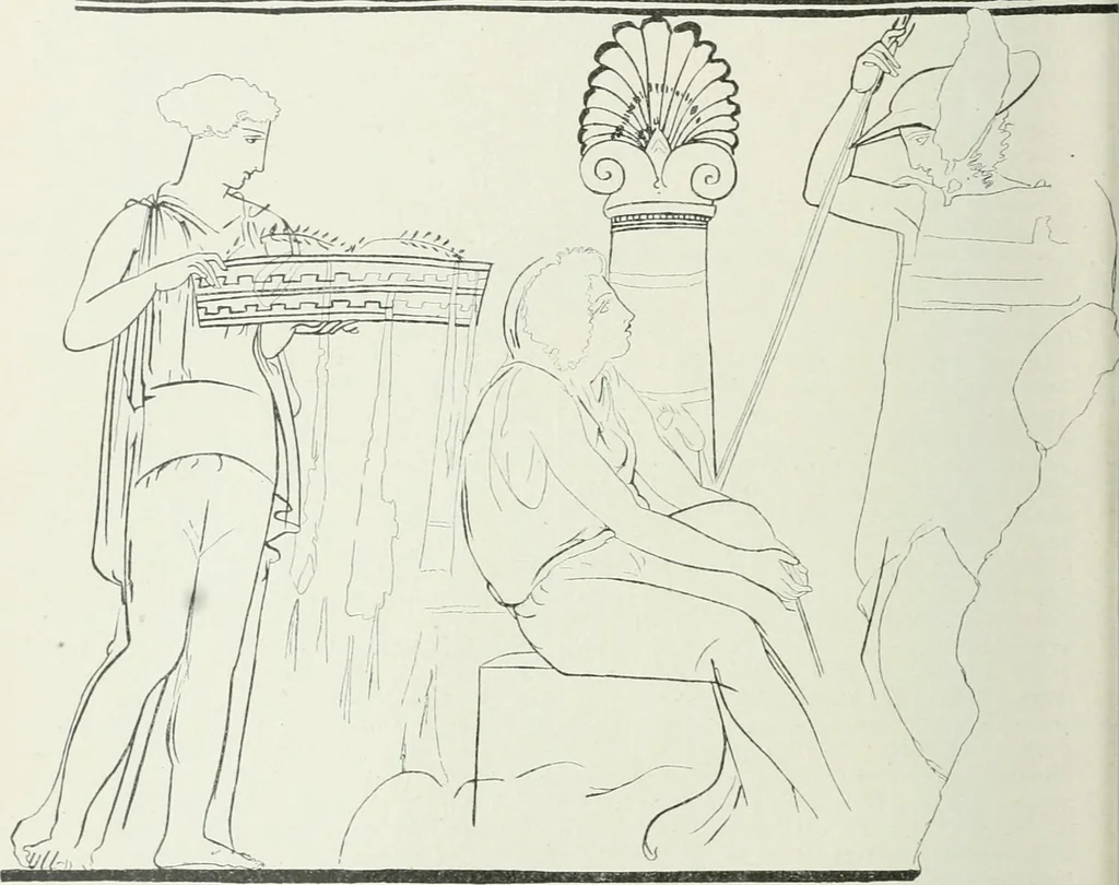 An illustration from Denkmäler des klassischen Altertums, zur Erläuterung des Lebens der Griechen und Römer in Religion, Kunst und Sitte, 1887, leaf 116