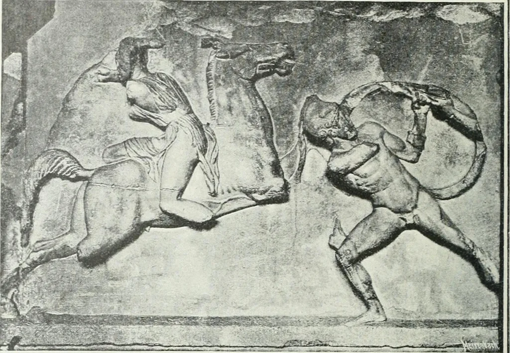 An illustration from Denkmäler des klassischen Altertums, zur Erläuterung des Lebens der Griechen und Römer in Religion, Kunst und Sitte, 1887, leaf 166