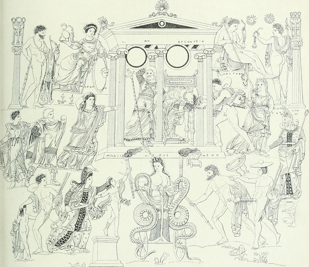 An illustration from Denkmäler des klassischen Altertums, zur Erläuterung des Lebens der Griechen und Römer in Religion, Kunst und Sitte, 1887, leaf 171