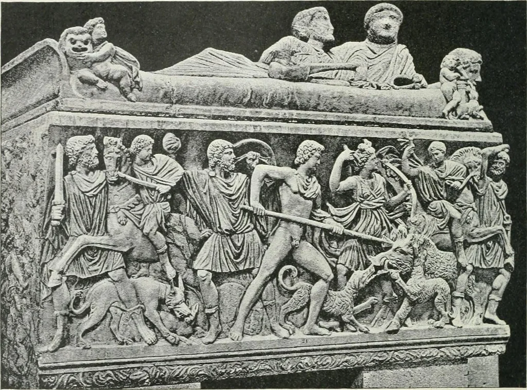 An illustration from Denkmäler des klassischen Altertums, zur Erläuterung des Lebens der Griechen und Römer in Religion, Kunst und Sitte, 1887, leaf 186