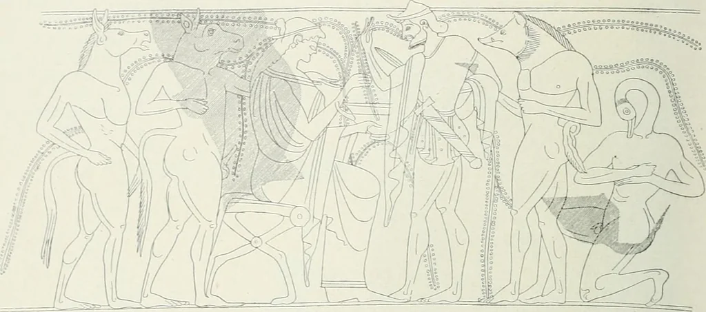 An illustration from Denkmäler des klassischen Altertums, zur Erläuterung des Lebens der Griechen und Römer in Religion, Kunst und Sitte, 1887, leaf 20