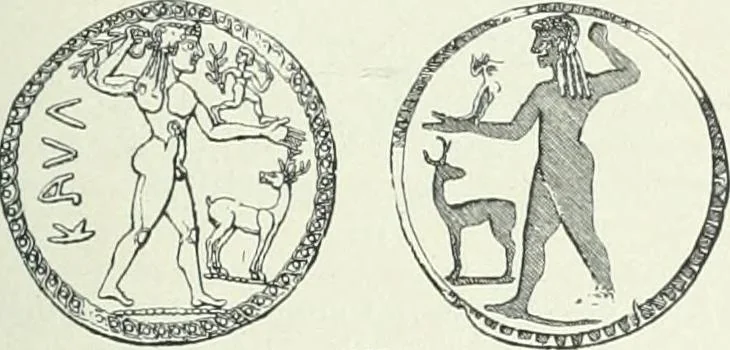 An illustration from Denkmäler des klassischen Altertums, zur Erläuterung des Lebens der Griechen und Römer in Religion, Kunst und Sitte, 1887, leaf 207