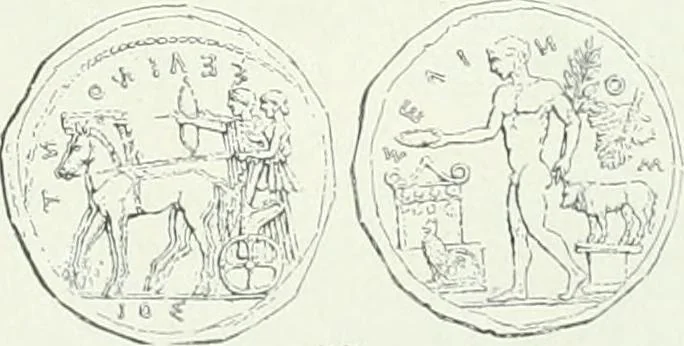 An illustration from Denkmäler des klassischen Altertums, zur Erläuterung des Lebens der Griechen und Römer in Religion, Kunst und Sitte, 1887, leaf 225