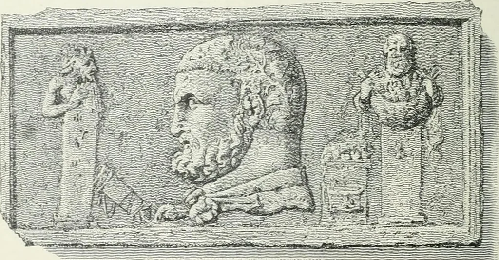 An illustration from Denkmäler des klassischen Altertums, zur Erläuterung des Lebens der Griechen und Römer in Religion, Kunst und Sitte, 1887, leaf 272
