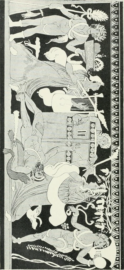 An illustration from Denkmäler des klassischen Altertums, zur Erläuterung des Lebens der Griechen und Römer in Religion, Kunst und Sitte, 1887, leaf 28