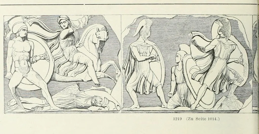 An illustration from Denkmäler des klassischen Altertums, zur Erläuterung des Lebens der Griechen und Römer in Religion, Kunst und Sitte, 1887, leaf 284