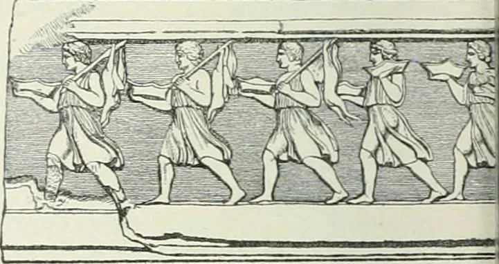 An illustration from Denkmäler des klassischen Altertums, zur Erläuterung des Lebens der Griechen und Römer in Religion, Kunst und Sitte, 1887, leaf 284