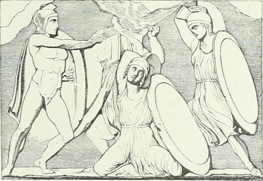 An illustration from Denkmäler des klassischen Altertums, zur Erläuterung des Lebens der Griechen und Römer in Religion, Kunst und Sitte, 1887, leaf 285