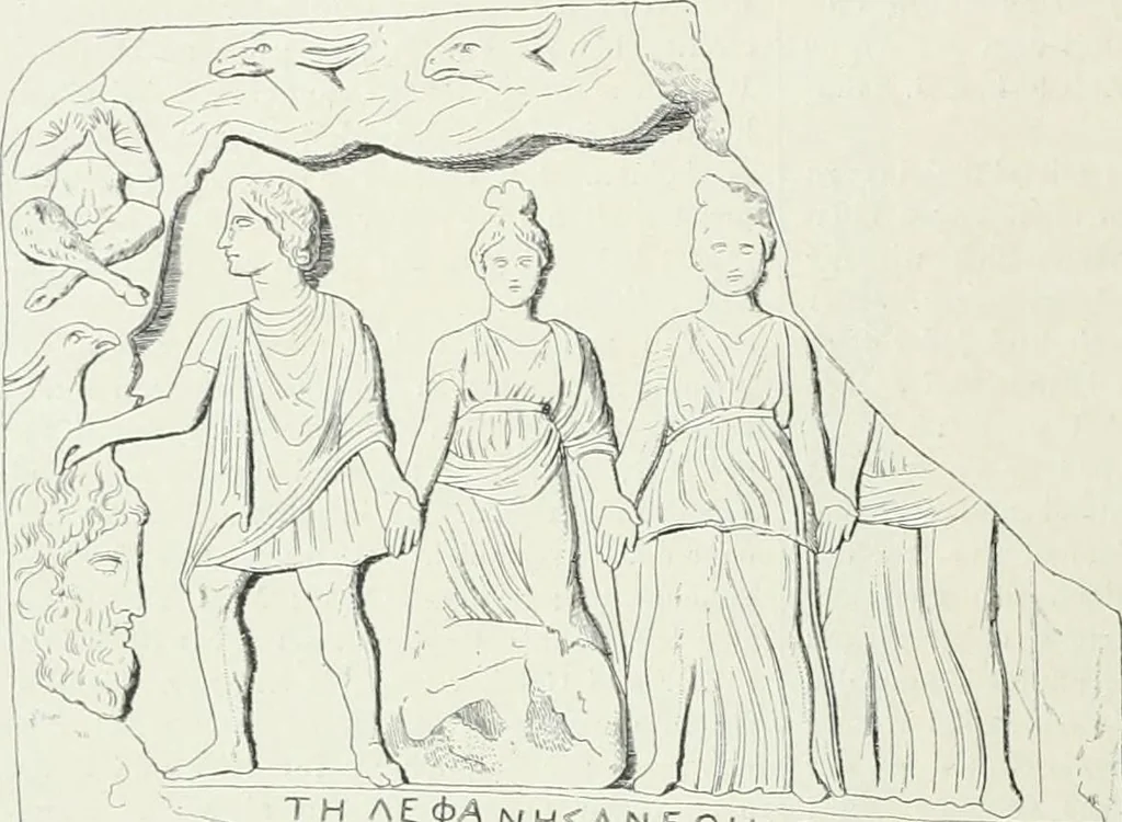 An illustration from Denkmäler des klassischen Altertums, zur Erläuterung des Lebens der Griechen und Römer in Religion, Kunst und Sitte, 1887, leaf 308