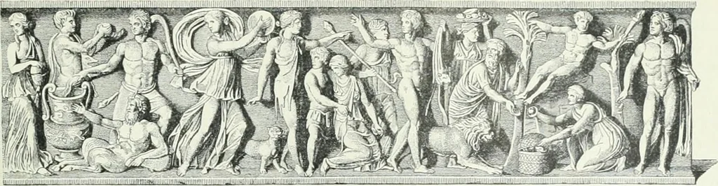 An illustration from Denkmäler des klassischen Altertums, zur Erläuterung des Lebens der Griechen und Römer in Religion, Kunst und Sitte, 1887, leaf 311