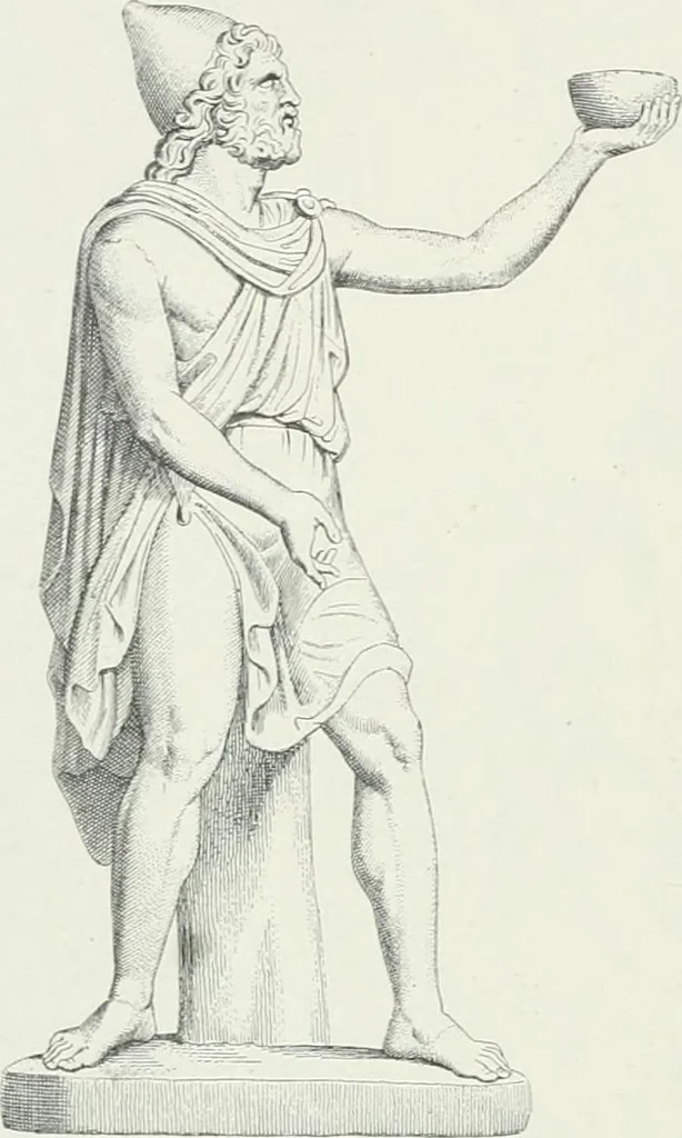 An illustration from Denkmäler des klassischen Altertums, zur Erläuterung des Lebens der Griechen und Römer in Religion, Kunst und Sitte, 1887, leaf 314