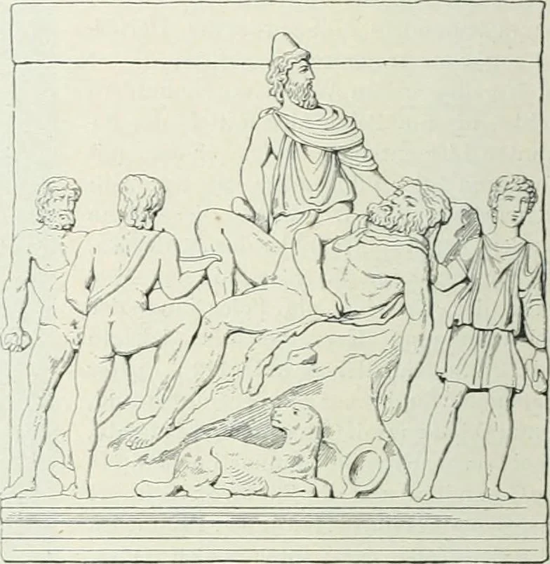 An illustration from Denkmäler des klassischen Altertums, zur Erläuterung des Lebens der Griechen und Römer in Religion, Kunst und Sitte, 1887, leaf 314