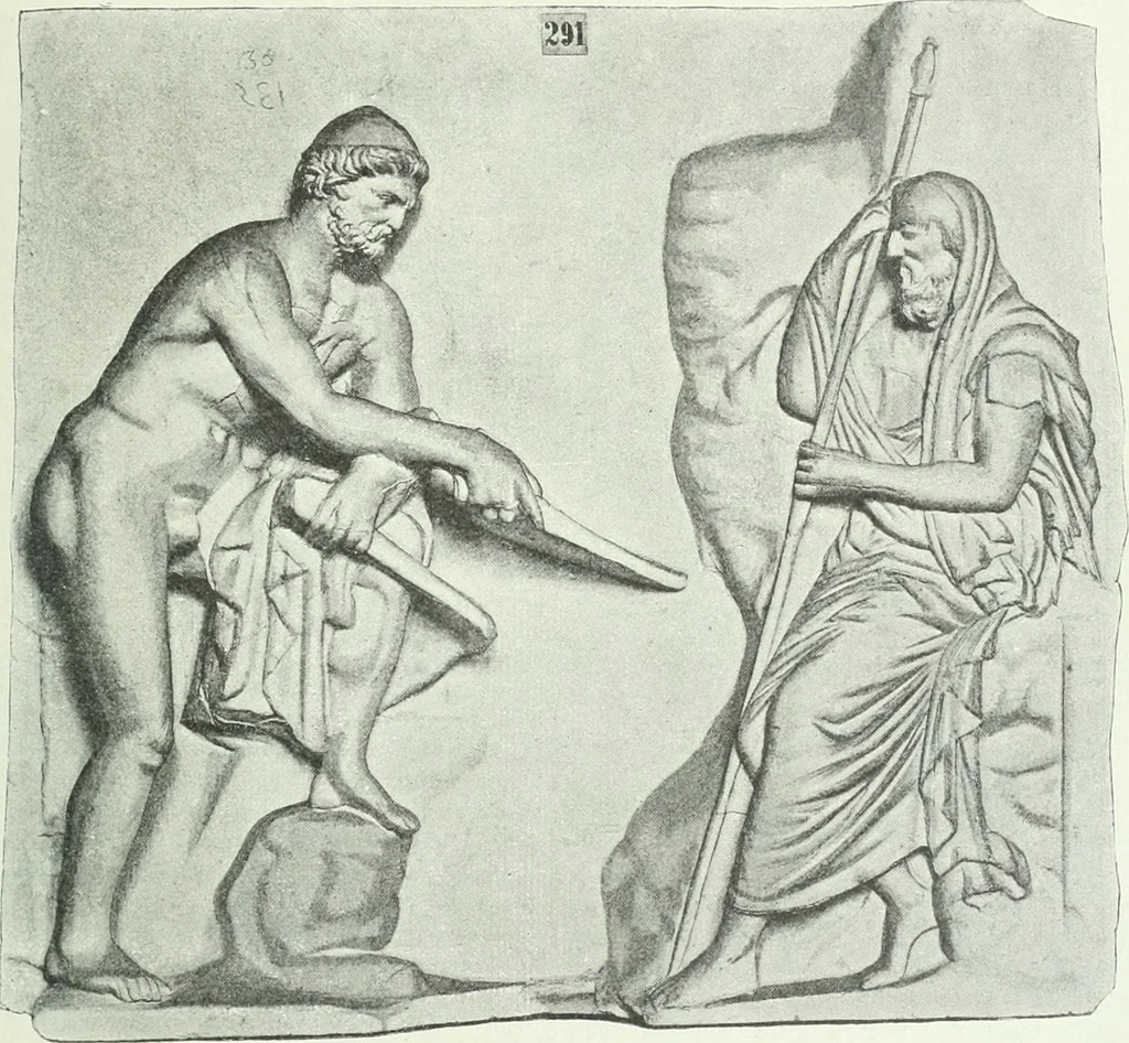 An illustration from Denkmäler des klassischen Altertums, zur Erläuterung des Lebens der Griechen und Römer in Religion, Kunst und Sitte, 1887, leaf 317