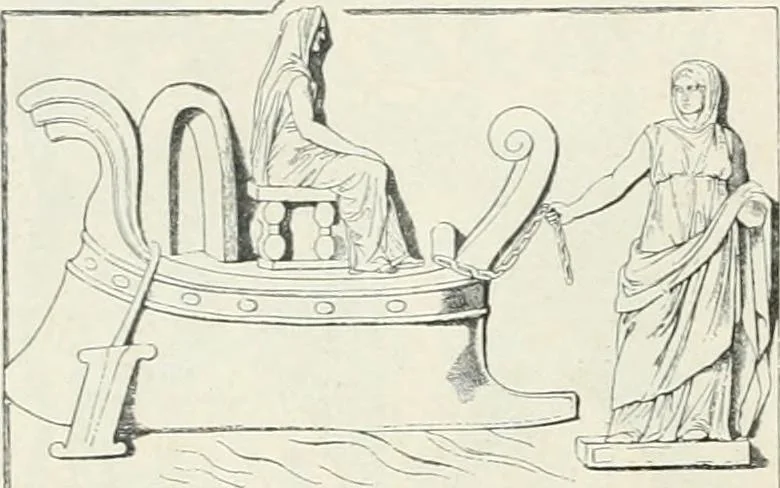 An illustration from Denkmäler des klassischen Altertums, zur Erläuterung des Lebens der Griechen und Römer in Religion, Kunst und Sitte, 1887, leaf 38