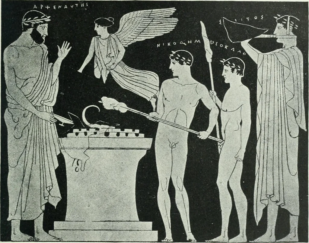 An illustration from Denkmäler des klassischen Altertums, zur Erläuterung des Lebens der Griechen und Römer in Religion, Kunst und Sitte, 1887, leaf 431