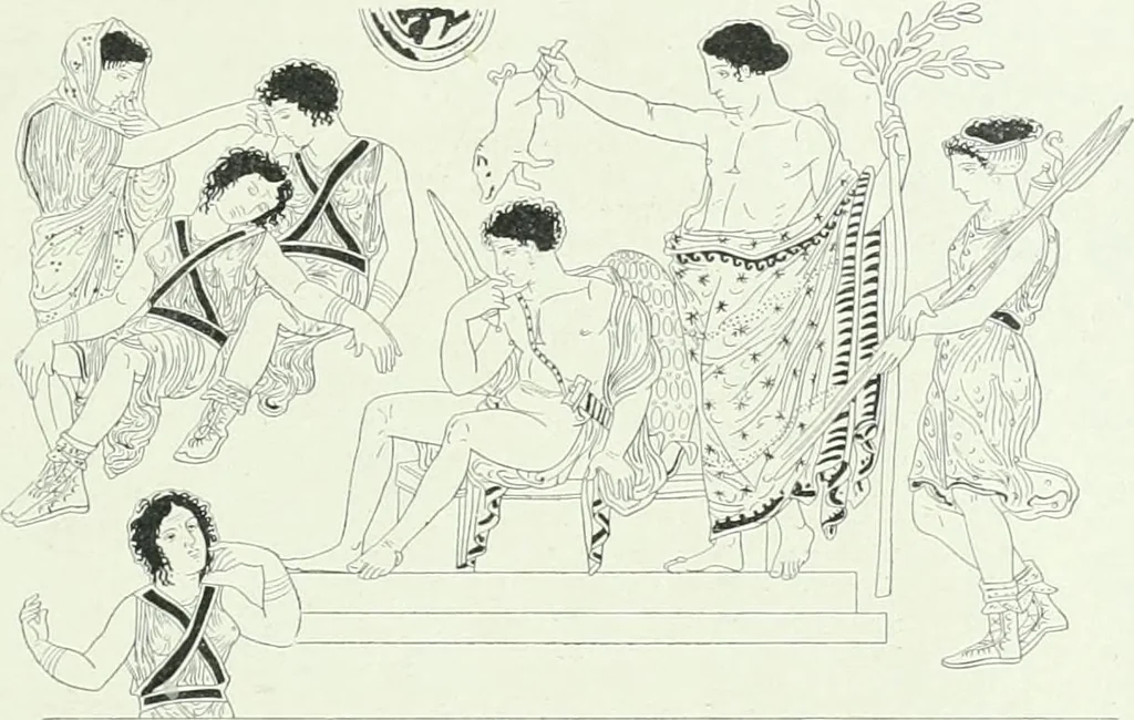 An illustration from Denkmäler des klassischen Altertums, zur Erläuterung des Lebens der Griechen und Römer in Religion, Kunst und Sitte, 1887, leaf 441
