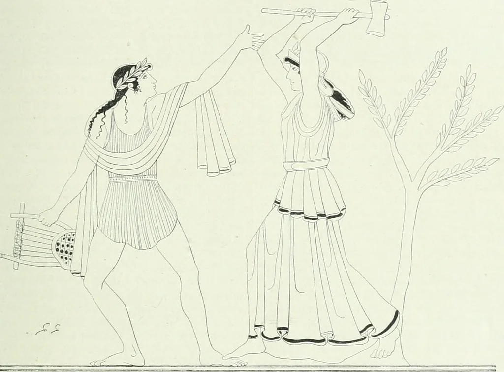 An illustration from Denkmäler des klassischen Altertums, zur Erläuterung des Lebens der Griechen und Römer in Religion, Kunst und Sitte, 1887, leaf 447