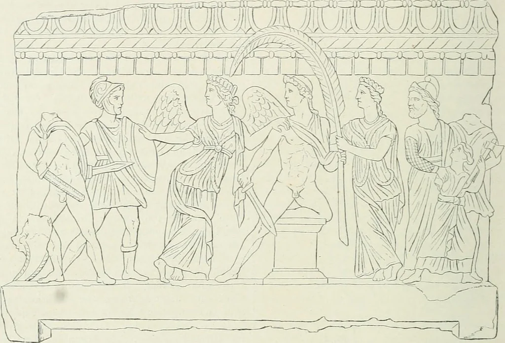 An illustration from Denkmäler des klassischen Altertums, zur Erläuterung des Lebens der Griechen und Römer in Religion, Kunst und Sitte, 1887, leaf 498