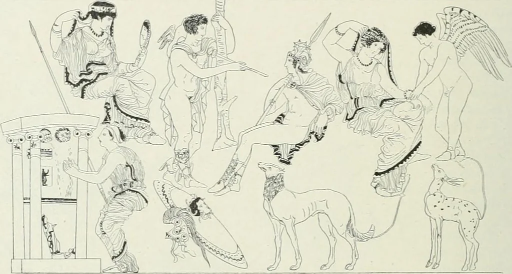 An illustration from Denkmäler des klassischen Altertums, zur Erläuterung des Lebens der Griechen und Römer in Religion, Kunst und Sitte, 1887, leaf 502