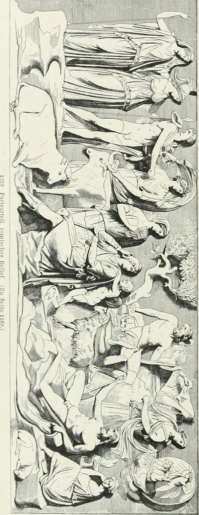 An illustration from Denkmäler des klassischen Altertums, zur Erläuterung des Lebens der Griechen und Römer in Religion, Kunst und Sitte, 1887, leaf 504