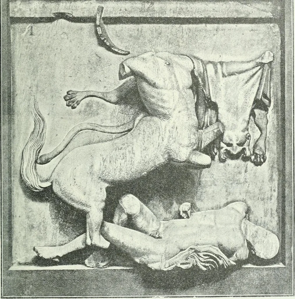 An illustration from Denkmäler des klassischen Altertums, zur Erläuterung des Lebens der Griechen und Römer in Religion, Kunst und Sitte, 1887, leaf 517