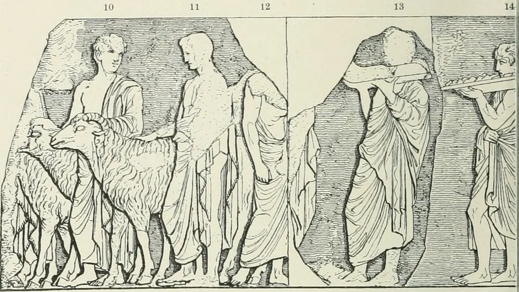 An illustration from Denkmäler des klassischen Altertums, zur Erläuterung des Lebens der Griechen und Römer in Religion, Kunst und Sitte, 1887, leaf 534