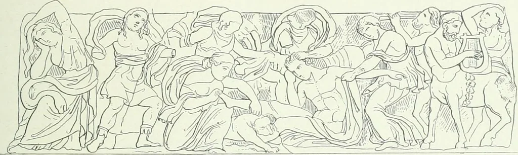 An illustration from Denkmäler des klassischen Altertums, zur Erläuterung des Lebens der Griechen und Römer in Religion, Kunst und Sitte, 1887, leaf 561