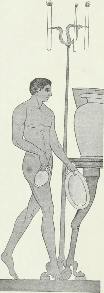 An illustration from Denkmäler des klassischen Altertums, zur Erläuterung des Lebens der Griechen und Römer in Religion, Kunst und Sitte, 1887, leaf 58