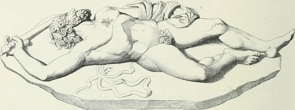 An illustration from Denkmäler des klassischen Altertums, zur Erläuterung des Lebens der Griechen und Römer in Religion, Kunst und Sitte, 1887, leaf 608
